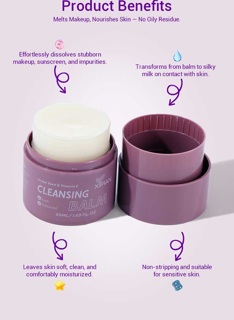 private label grape makeup remover cream